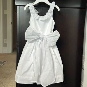 Bailey Boys White Doeskin dress with sash